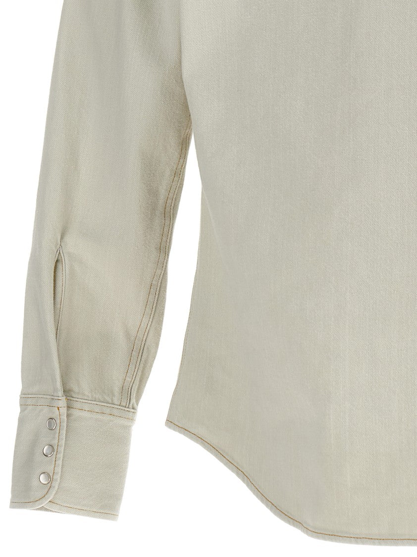 Maison Margiela Tailored Denim Shirt With Button Closure