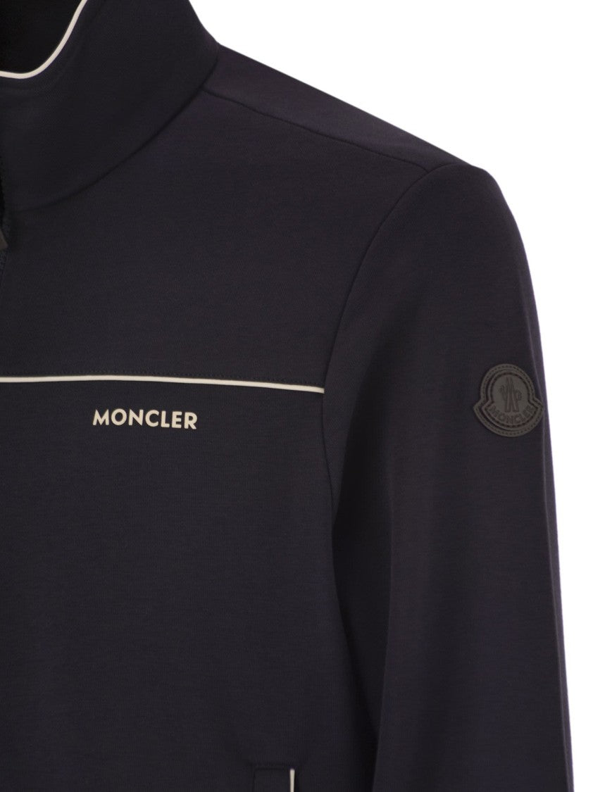 Moncler Cotton And Modal Sweatshirt With Zip
