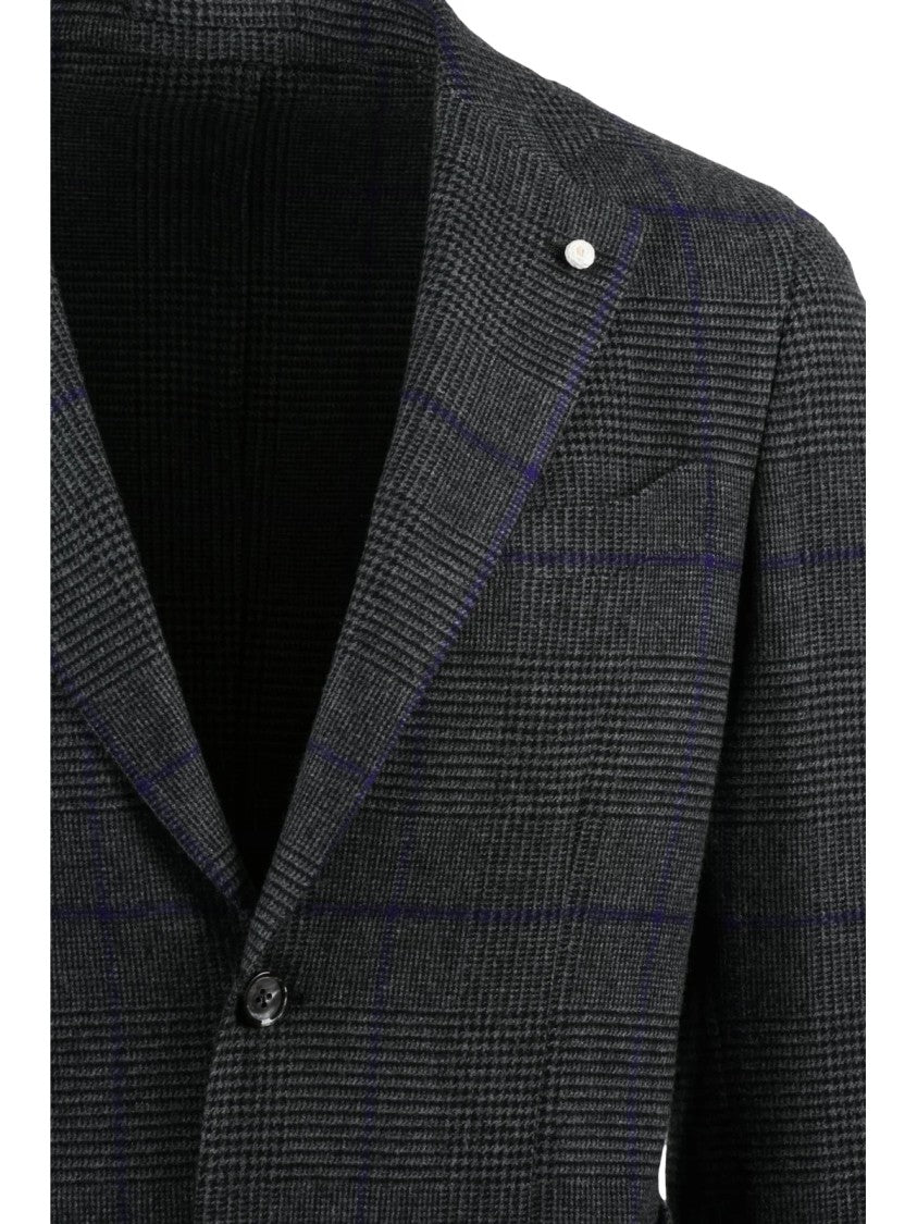 Luigi Bianchi Luigi Bianchi Virgin Wool Jacket With Rounded Silhouette And Button Closure