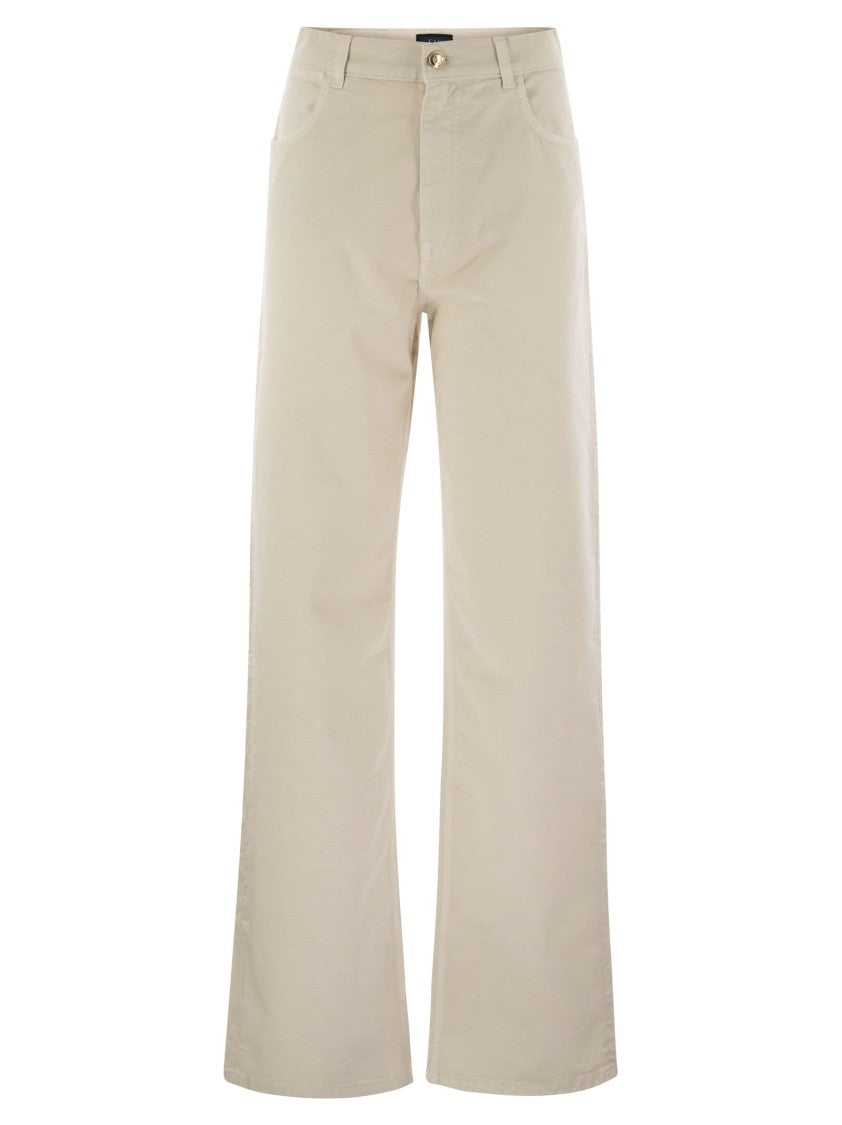 Fay 5-Pocket Trousers In Stretch Cotton Drill