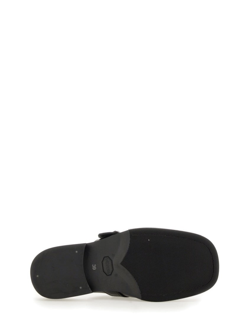 Our Legacy Camion Slip-On Silver Buckle Leather Mules
