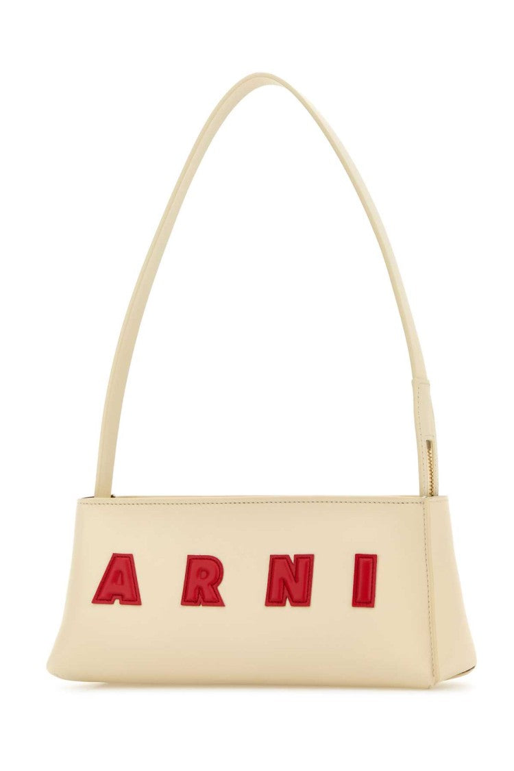 Marni Ivory Leather Shoulder Bag