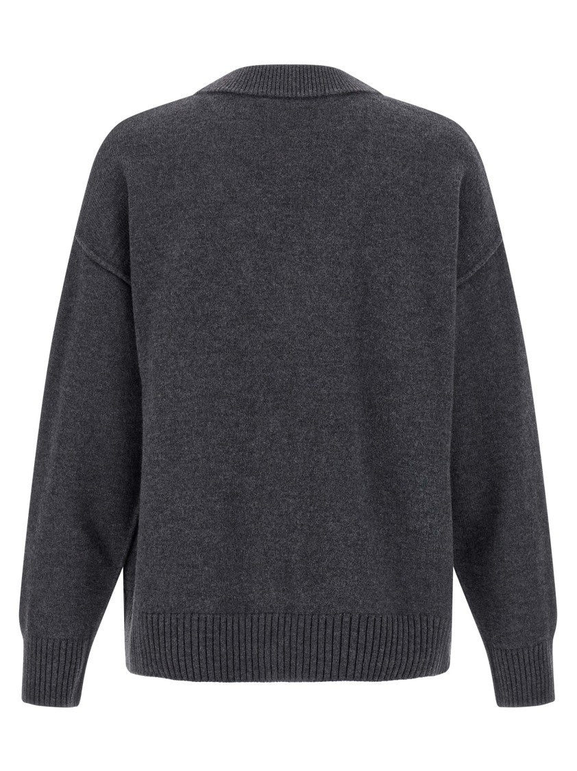 Ami Comfort Fit Virgin Wool Cardigan