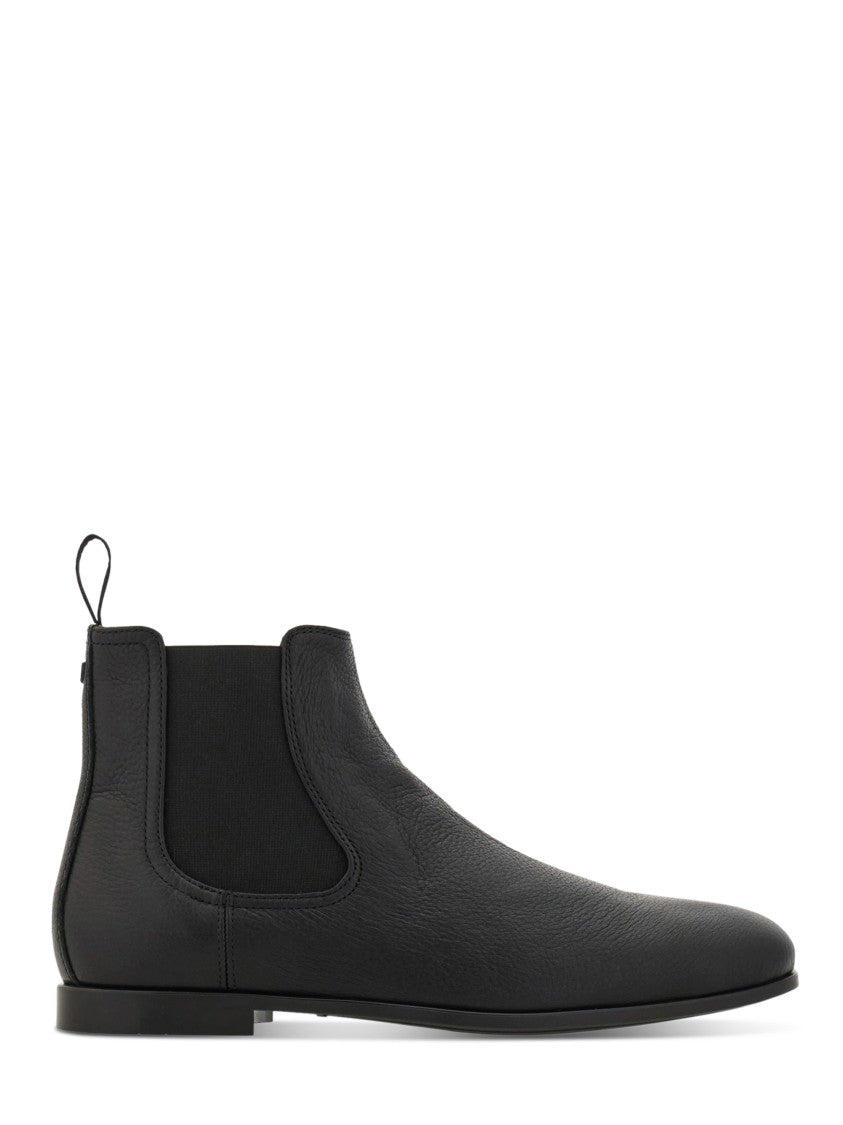 Ferragamo Black Sterling Elastic Side-Panel Ankle Boots