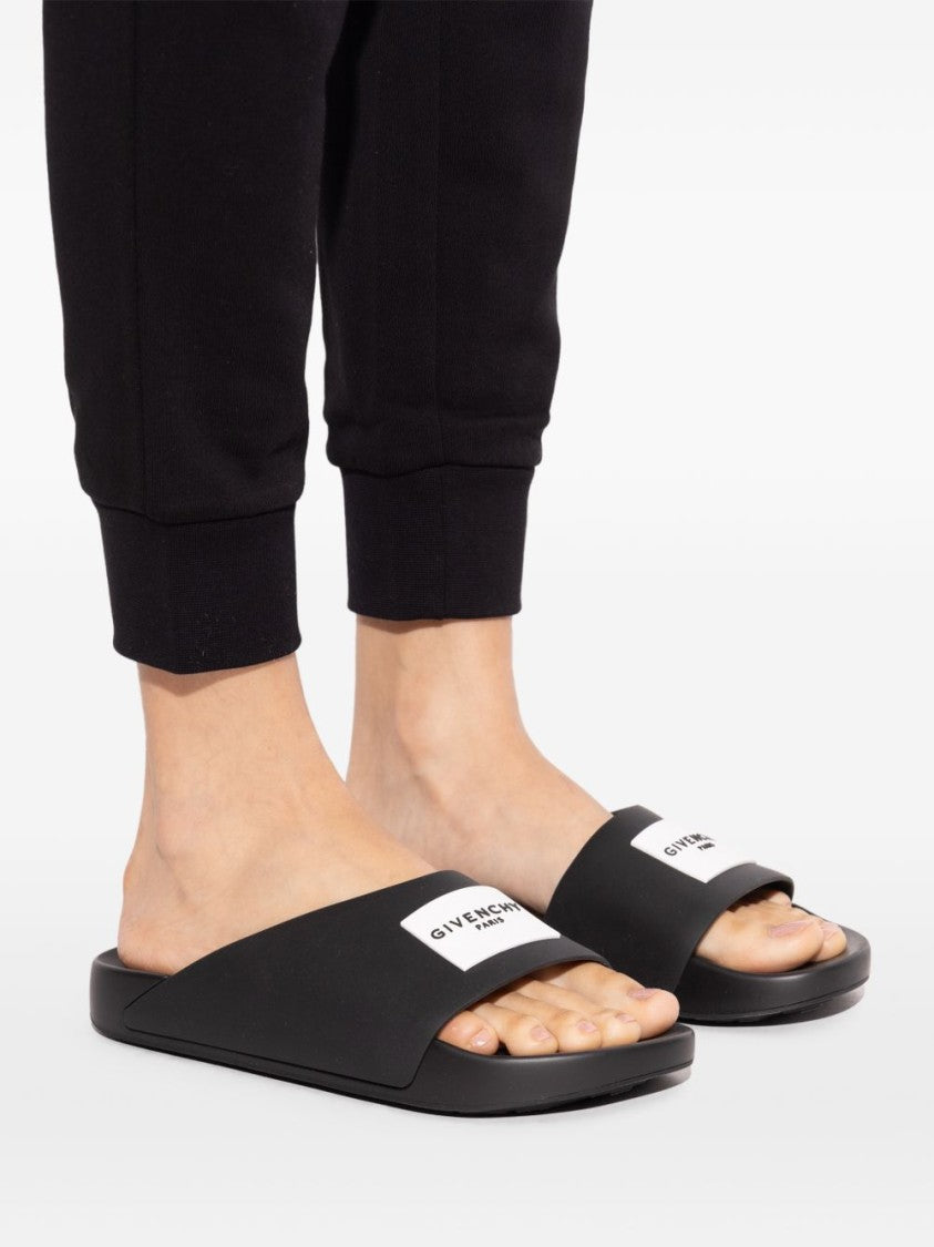 Givenchy Flat Shoes With Wide Strap And Logo Detail