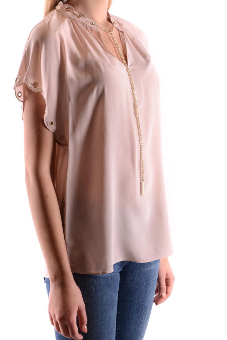 Michael Kors Silk Blouse With Flutter Sleeves