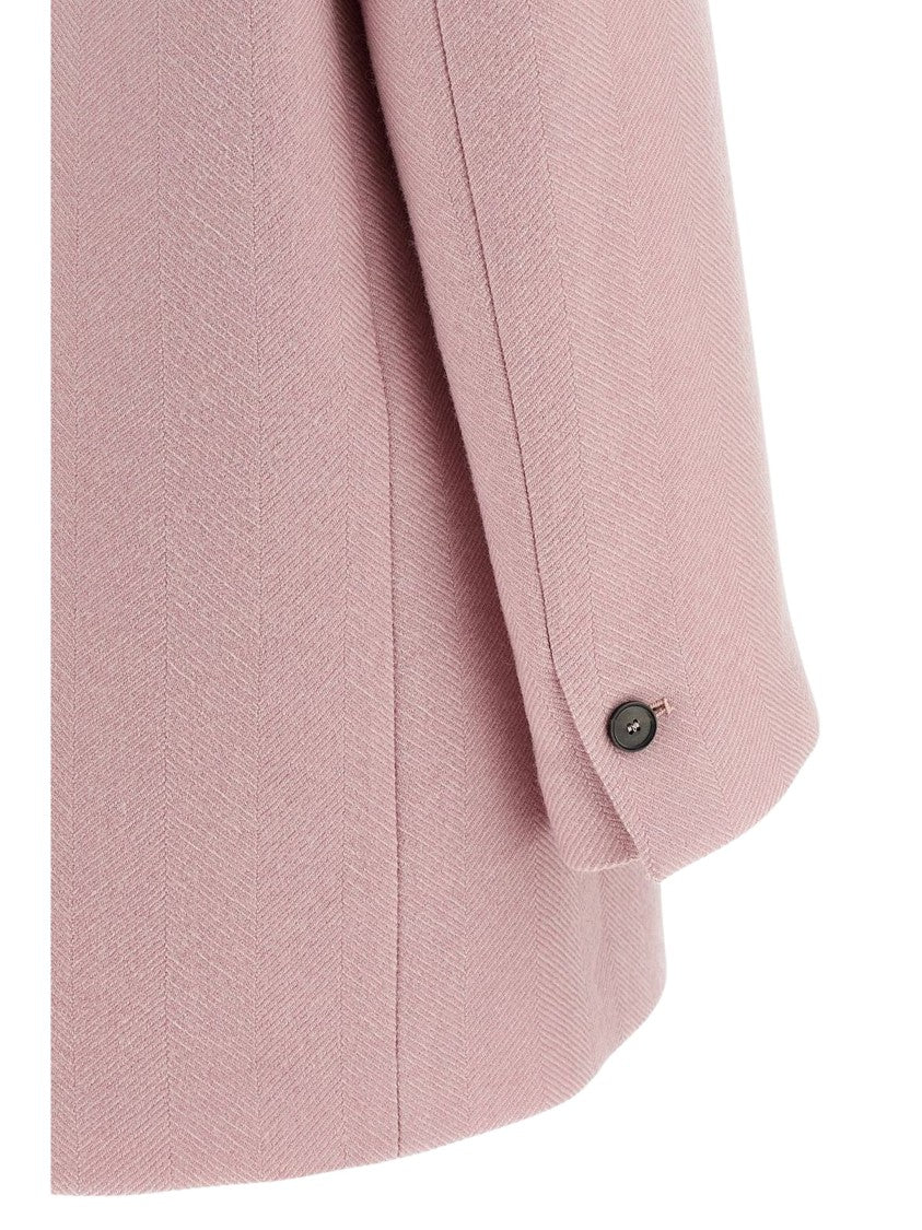 Tela Nomade Double-Breasted Tailored Wool Blazer