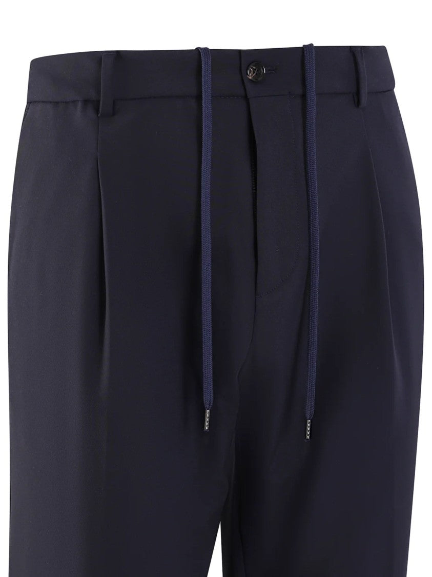 Be Able Cropped Pleated Drawstring Pants