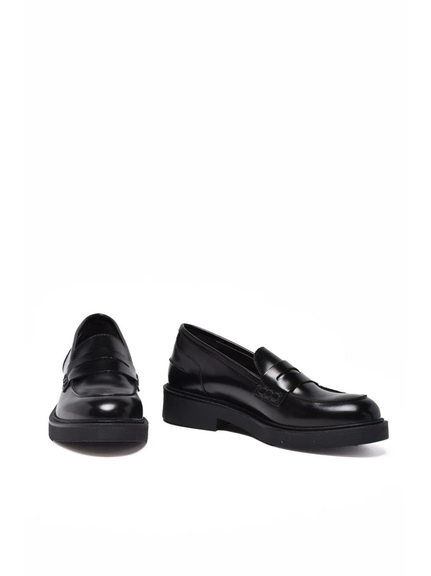 Gianluca Giordano Black Rubber Penny Loafers