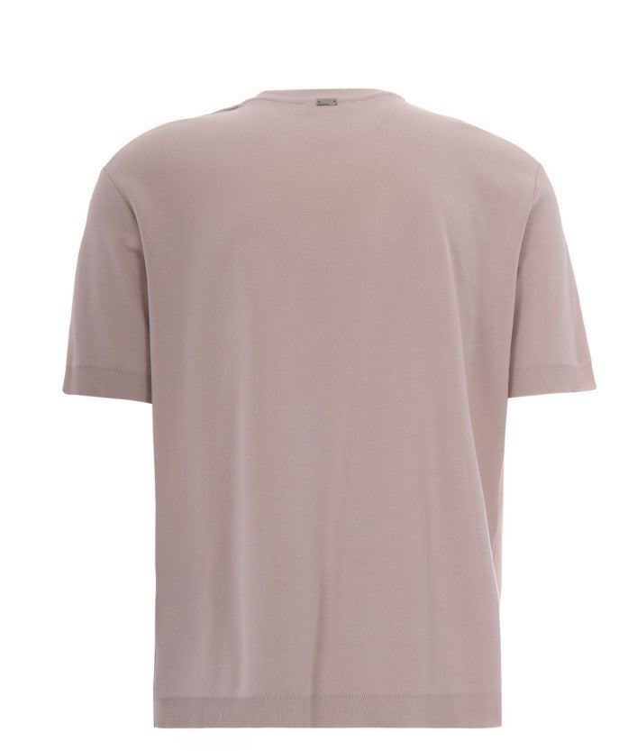 Herno Crewneck Ribbed Details T Shirt