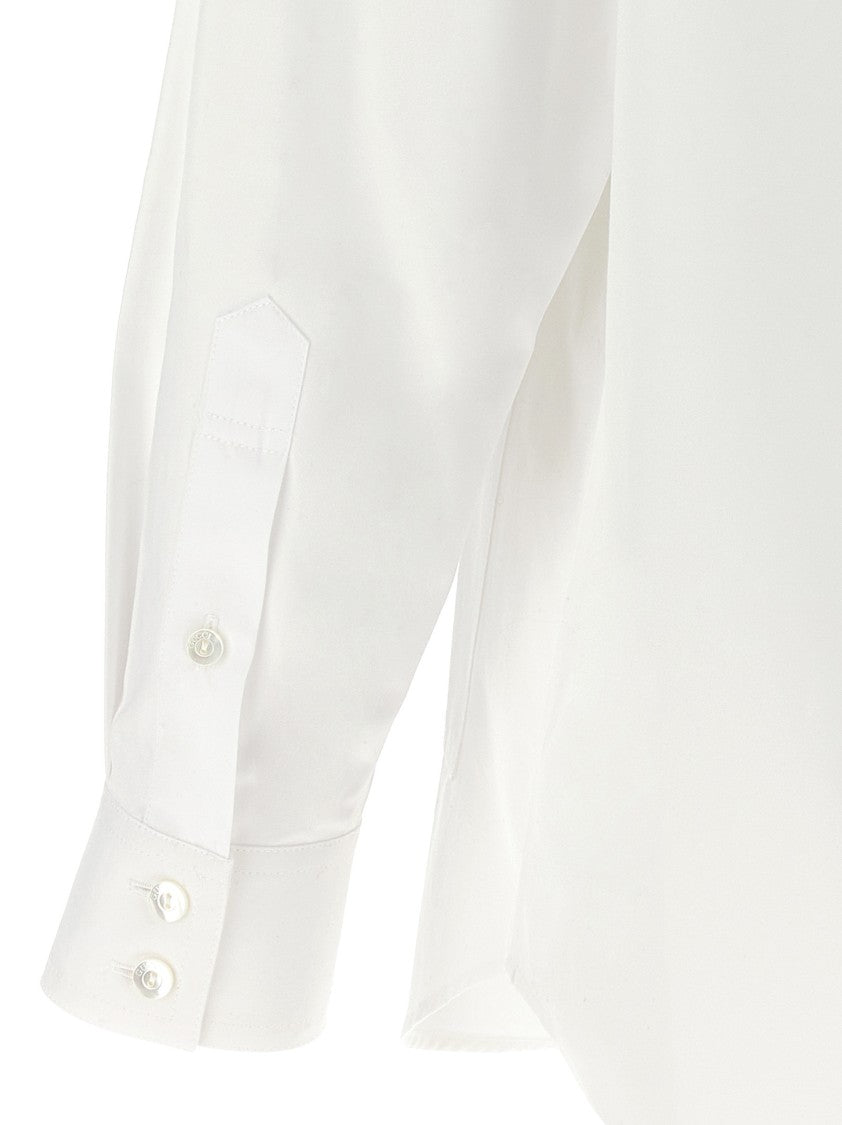 Gucci Cotton Poplin Shirt With Tone-On-Tone Logo Embroidery