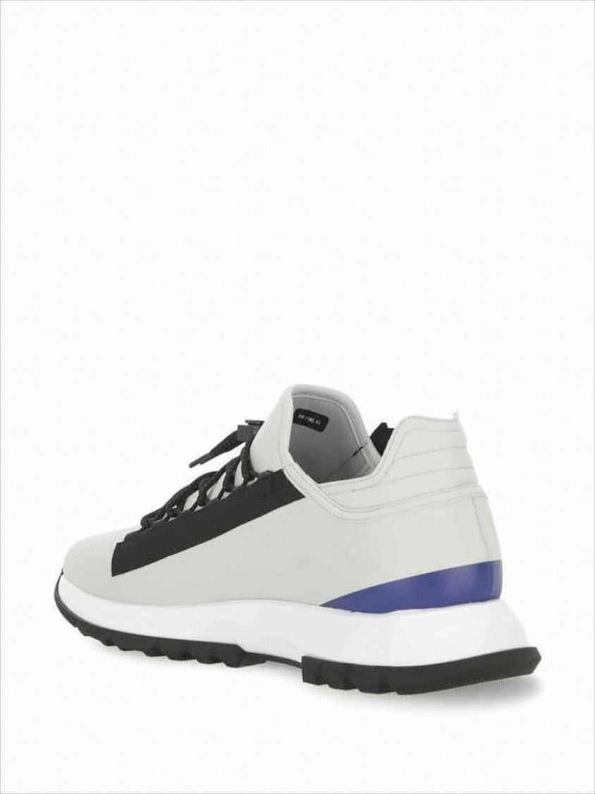 Givenchy Smooth Leather Sneakers With Zipper Detail And Accent Stripe
