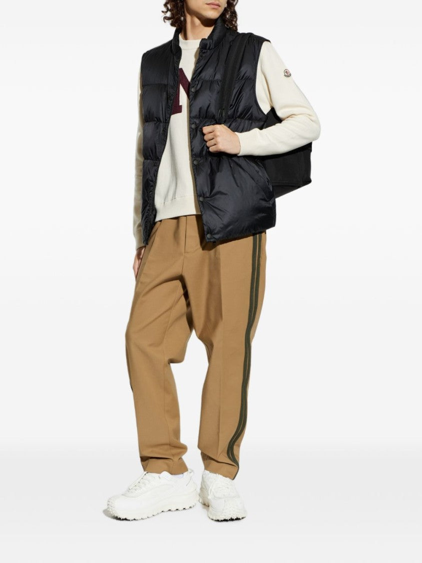 Moncler High Collar Sleeveless Puffer Vest With Quilted Padding