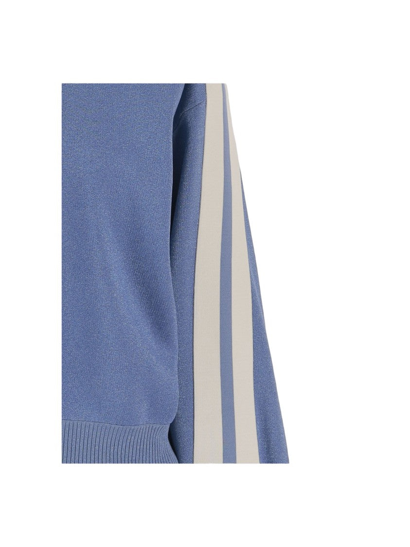 Pinko Blue And White Viscose Blend Sweatshirt