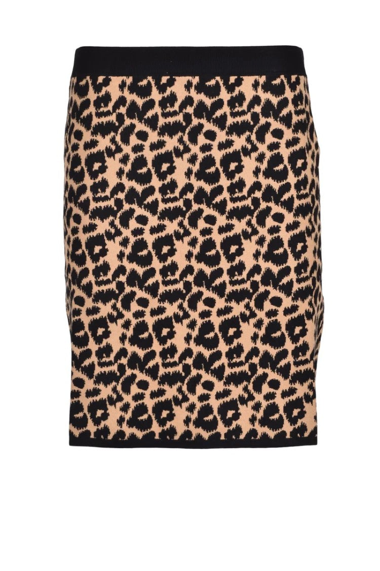 Max Mara Mini Knit Skirt - Black/Beige