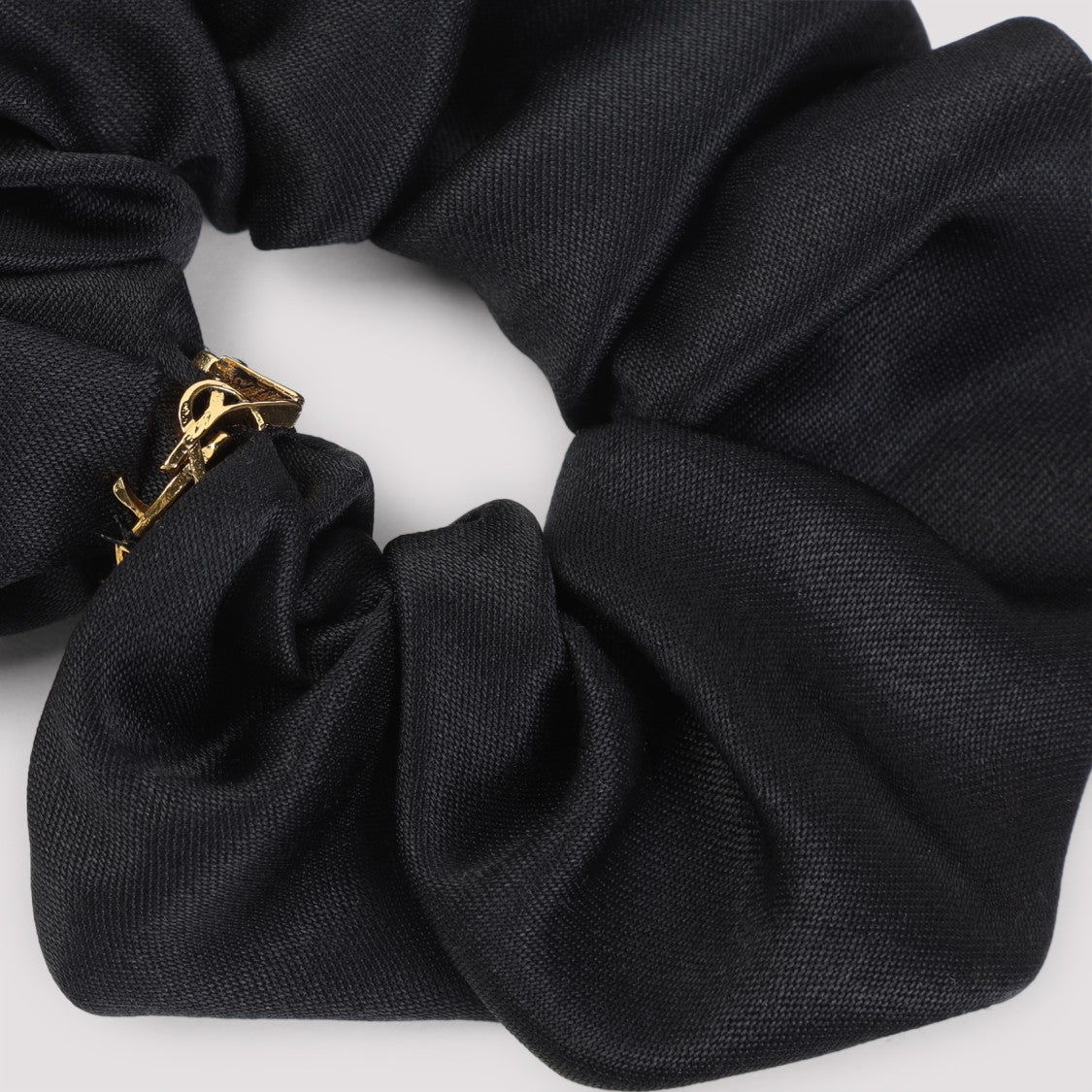 Saint Laurent Black Silk Scrunchie
