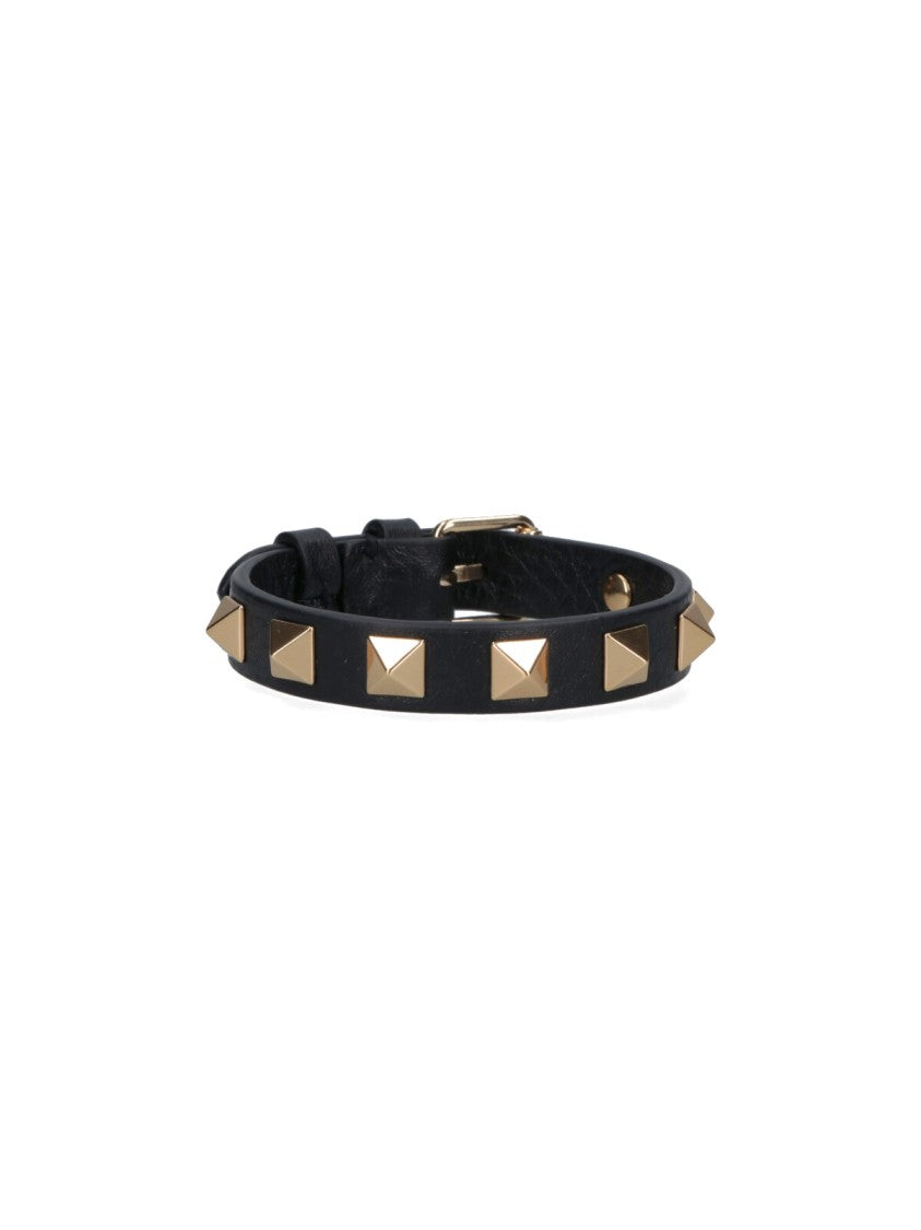Valentino Garavani Black "Rockstud" Bracelet