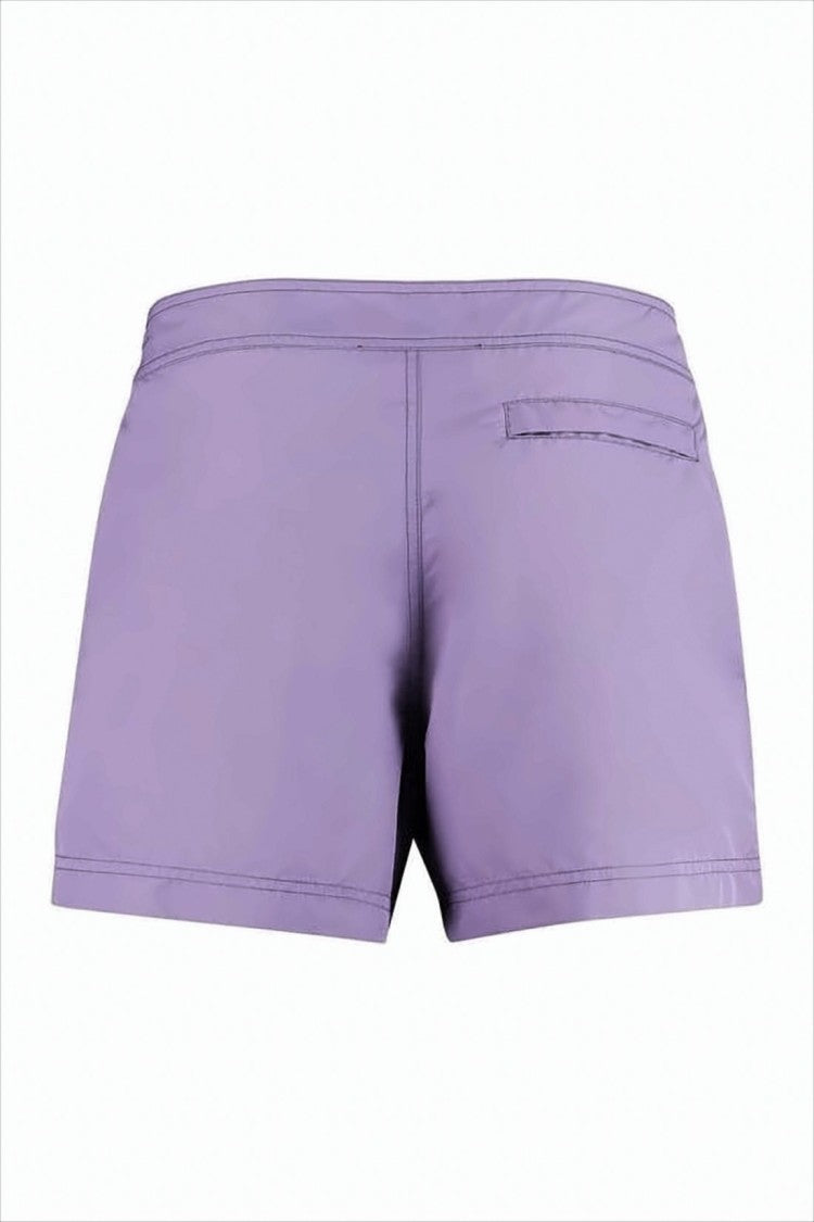 Off-White Tailored Swim Shorts In Soft Lavender With Minimalist Design