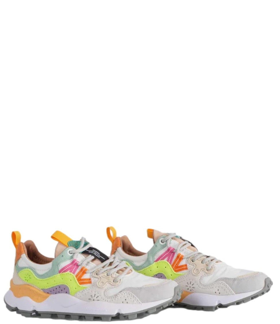 Flower Mountain Chunky Sole Sneakers With Vibrant Panel Accents