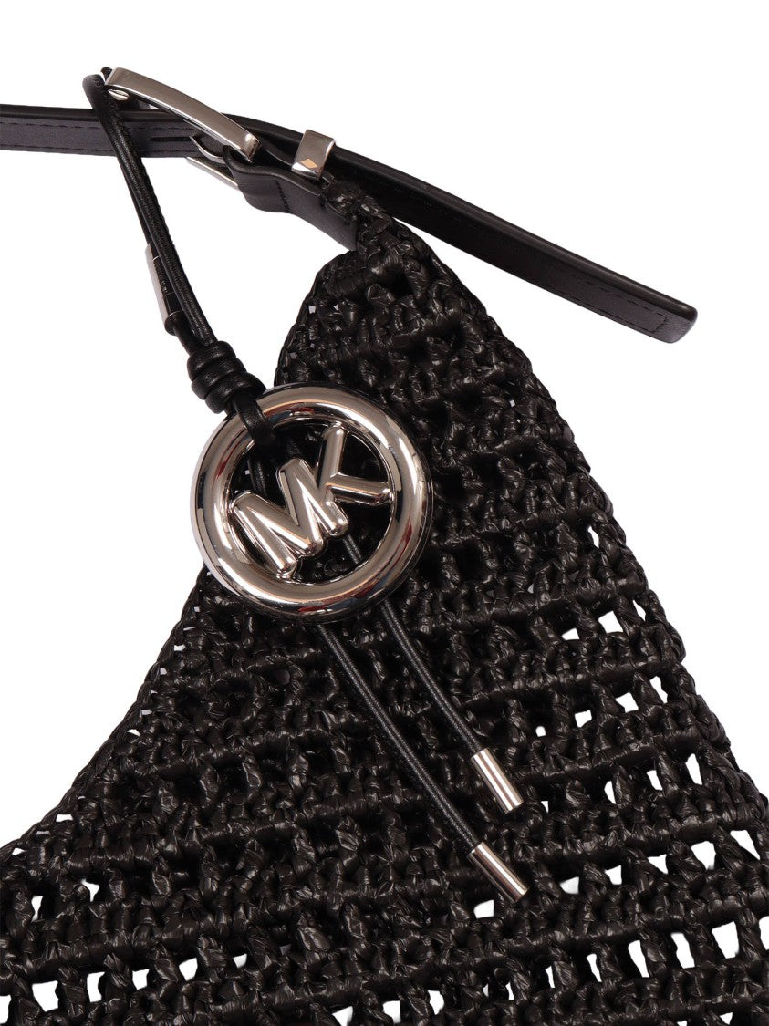 Michael Kors Black Woven Hobo Bag