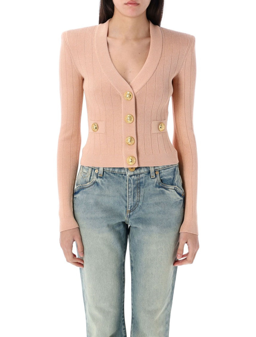Balmain Classic V Neck Cardigan