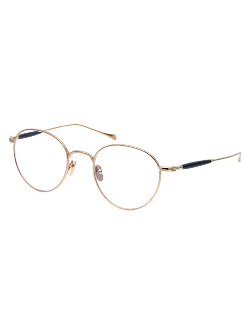 Masunaga Oval Titanium Frame Eyeglasses With Adjustable Nose Pads