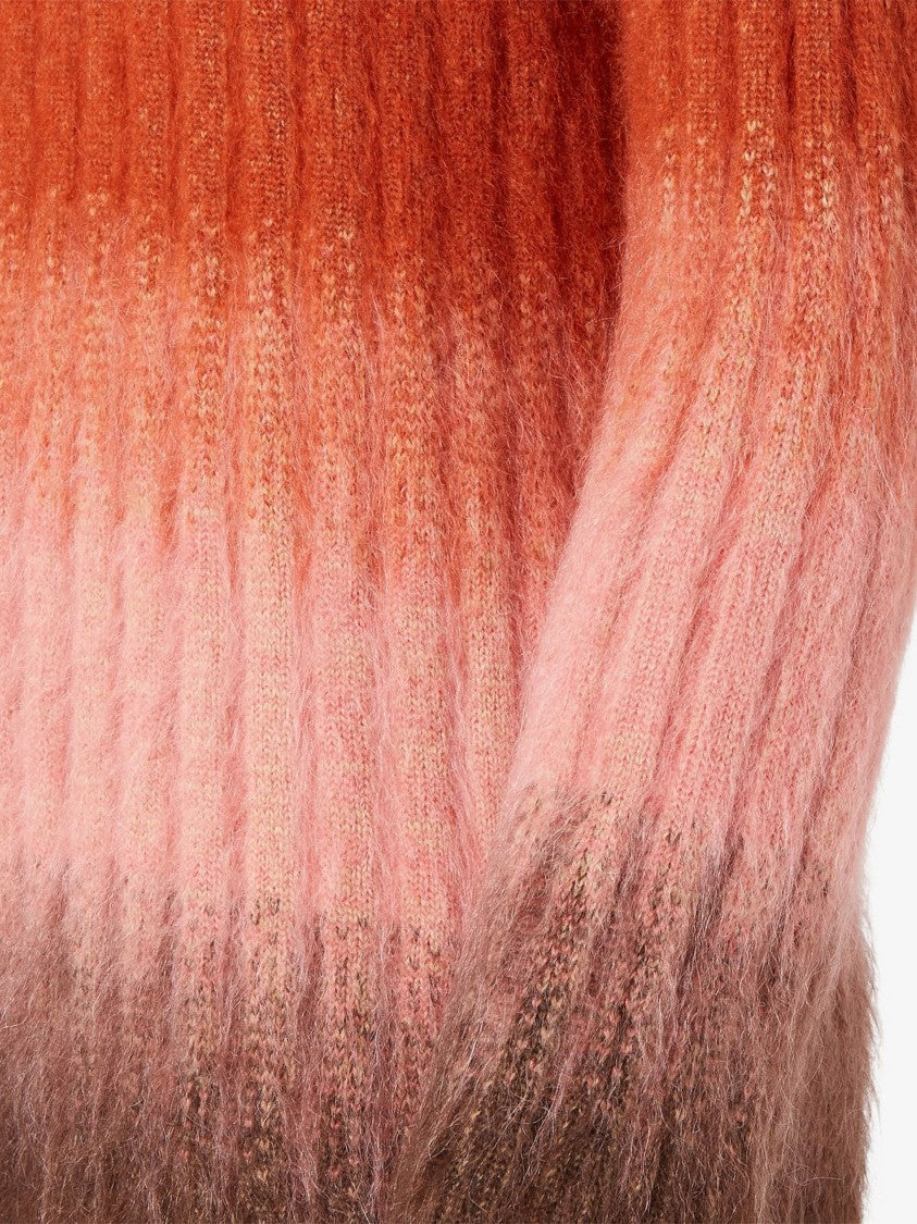 Fendi Gradient Ribbed Wool Crew Neck Sweater