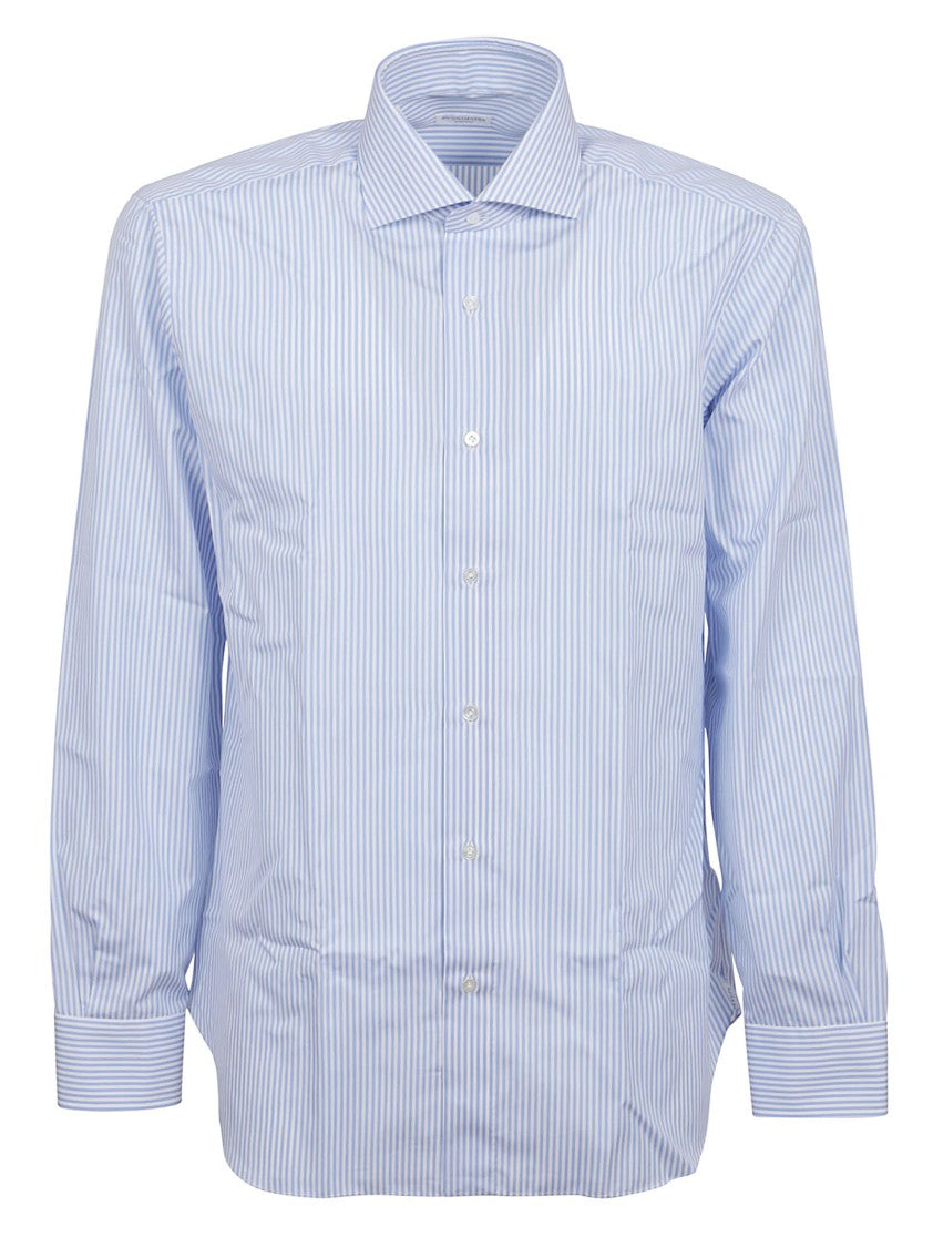 Buonamassa Light Blue Pinstripe Long-Sleeve Shirt