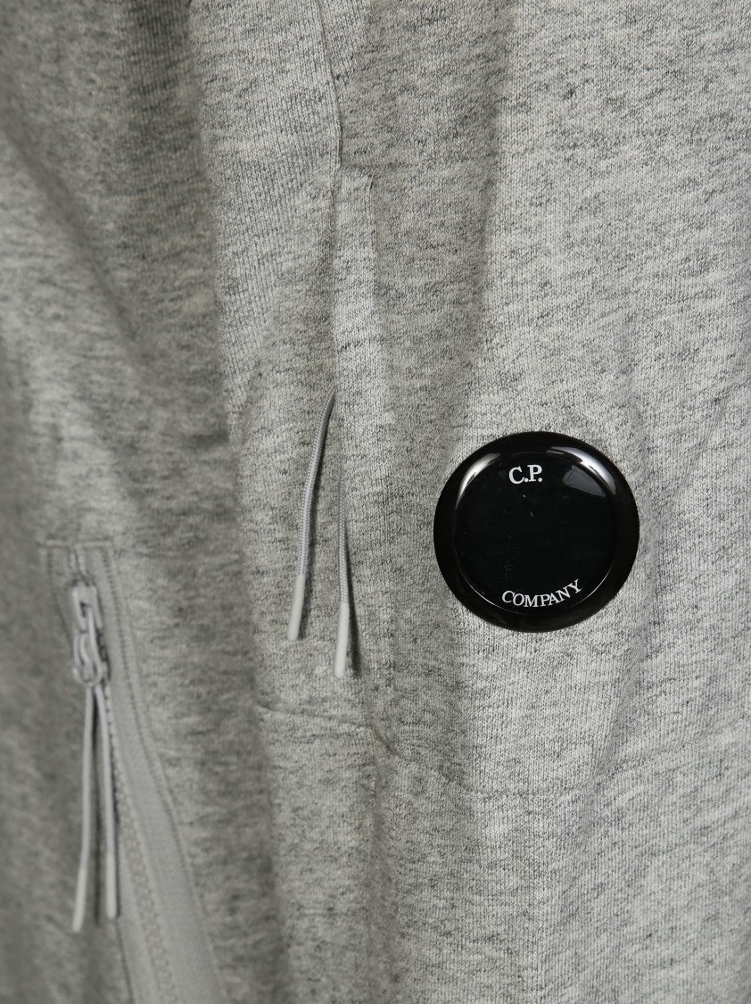 C.P. Company Sweatshirts Hooded Open In Diagonal Raised Fleece
