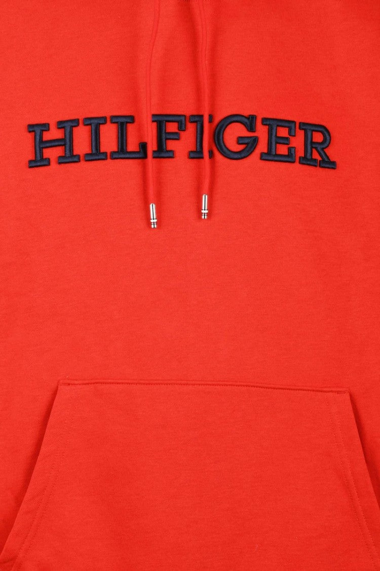 Tommy Hilfiger Red Cotton Polyester Men Hoodie