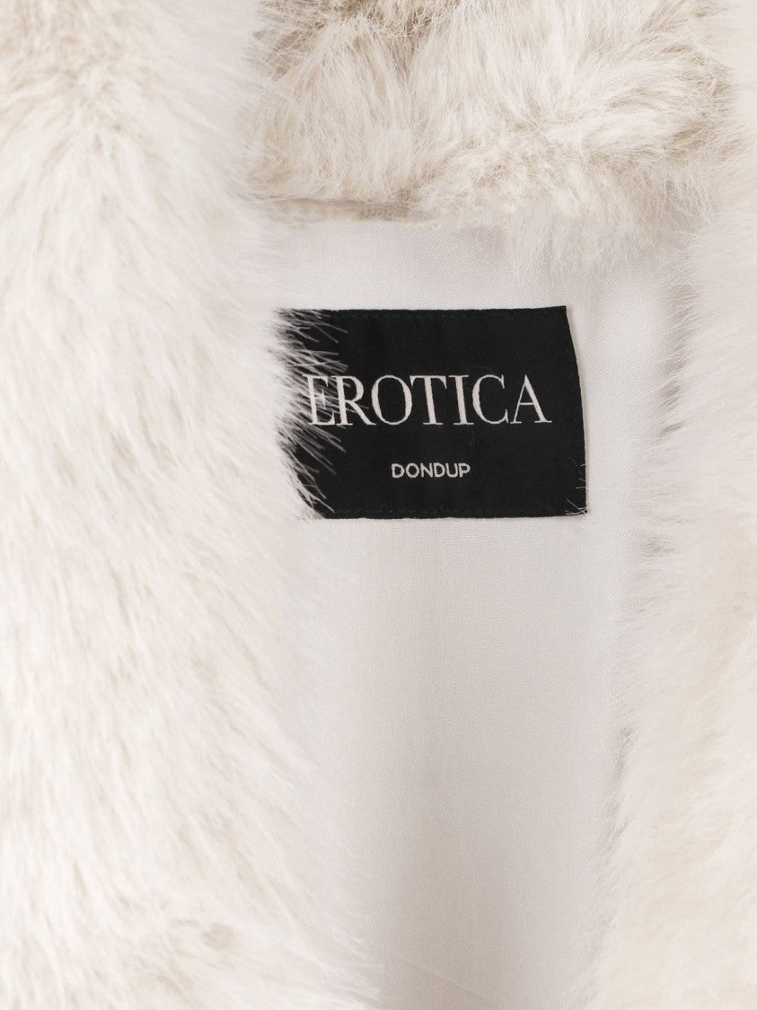 Dondup Mid-Length Eco-Fur Coat With Silver Hardware
