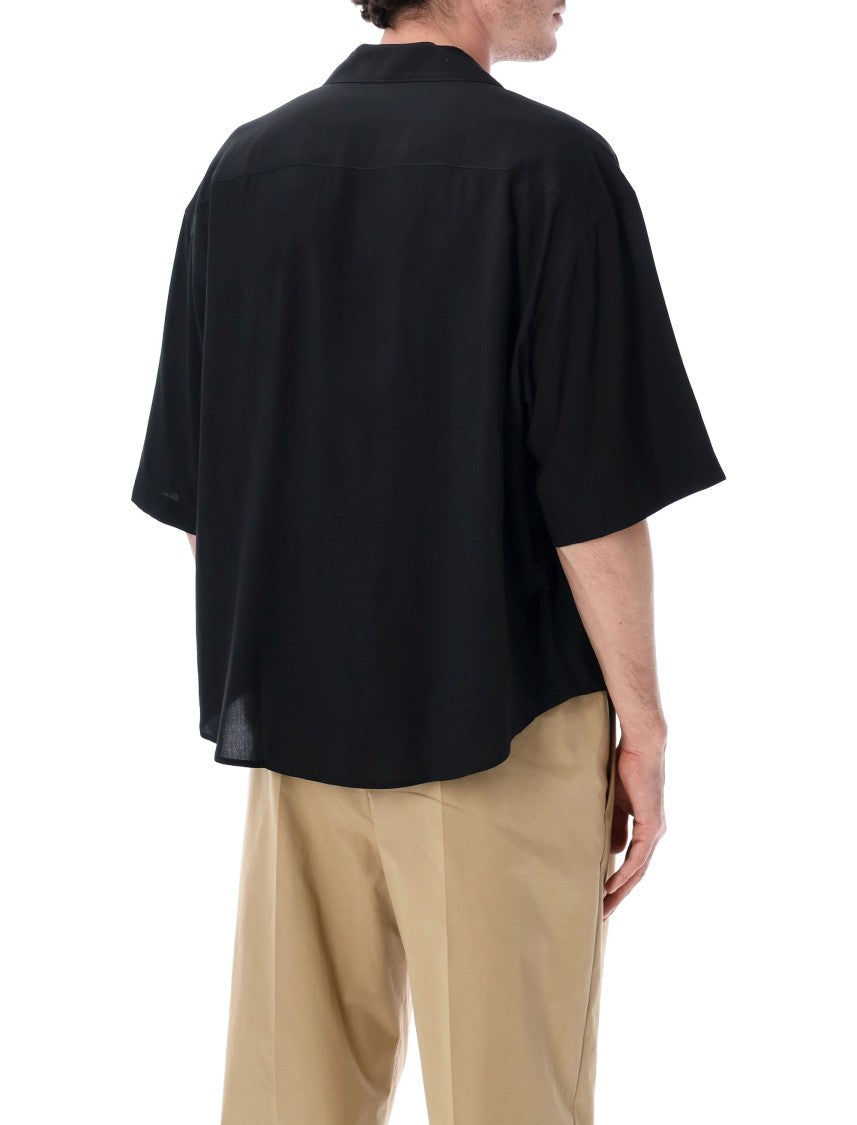 Ami Paris Heritage Boxy Viscose Short Shirt