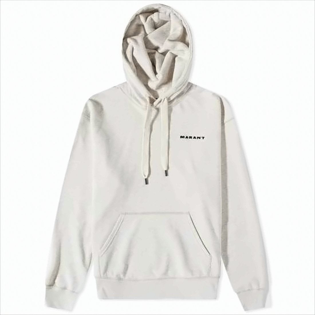 Isabel Marant Heathered Fabric Hoodie With Minimalist Logo
