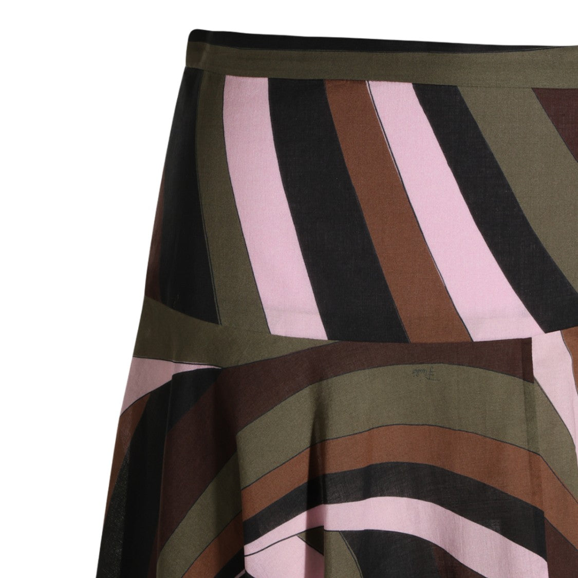Emilio Pucci Flowing Flared Skirt With Abstract Swirl Design