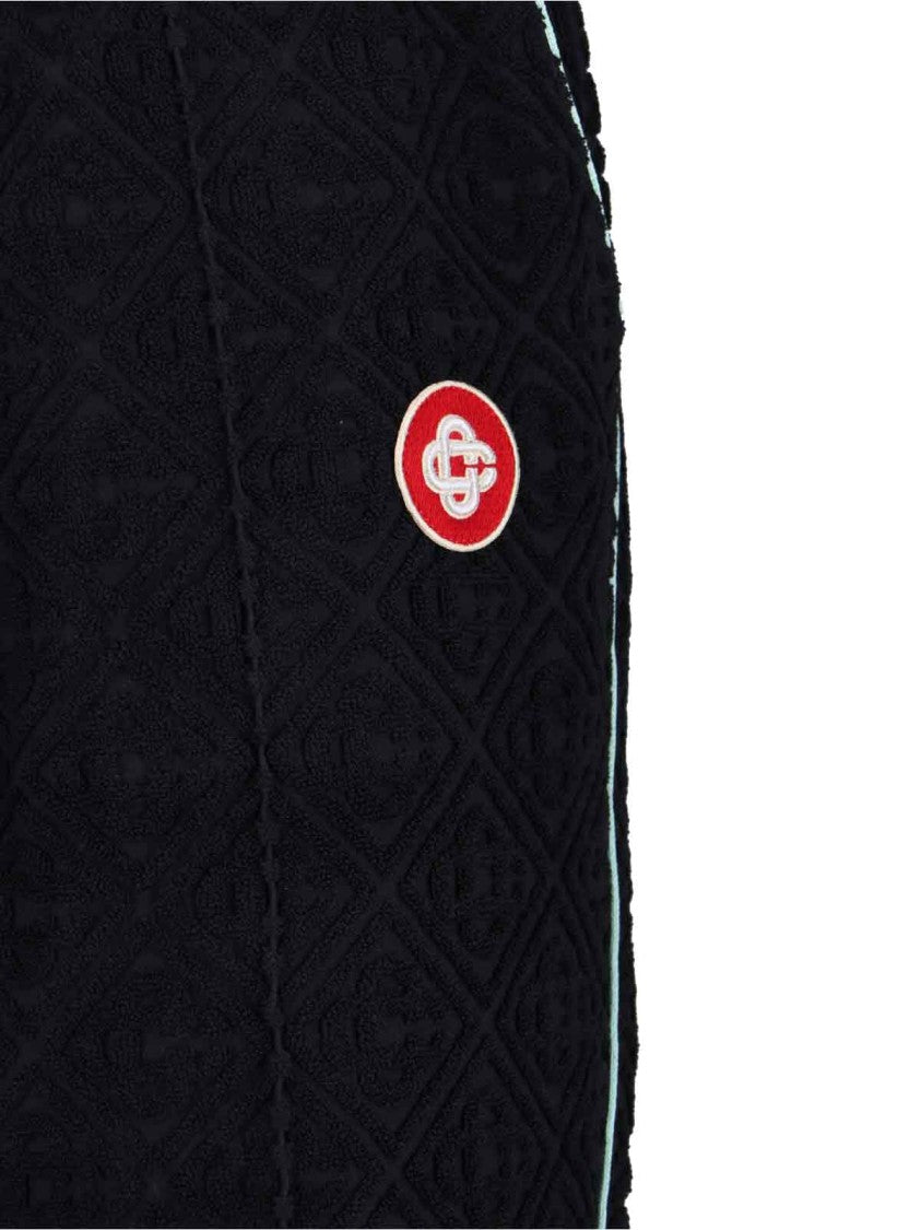 Casablanca Textured Black Trousers With Relaxed Fit