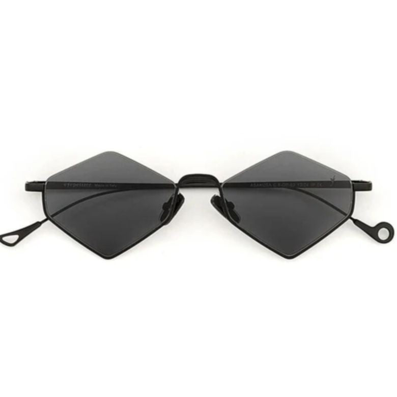 Eyepetizer Asakusa C.6-63 Angular Dark Lens Sunglasses With Thin Metal Frame