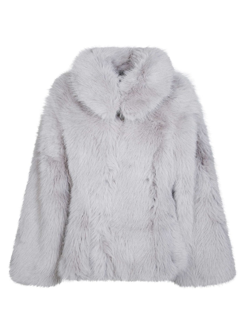 Rotate Flared Faux Fur Short Jacket