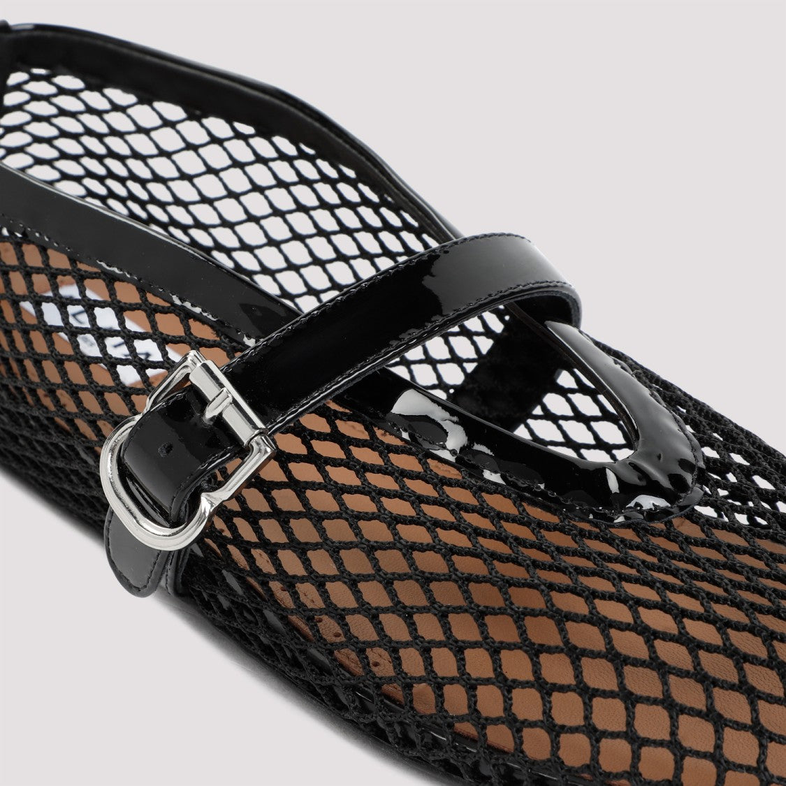 Alaïa Black Flat Mesh Ballerinas
