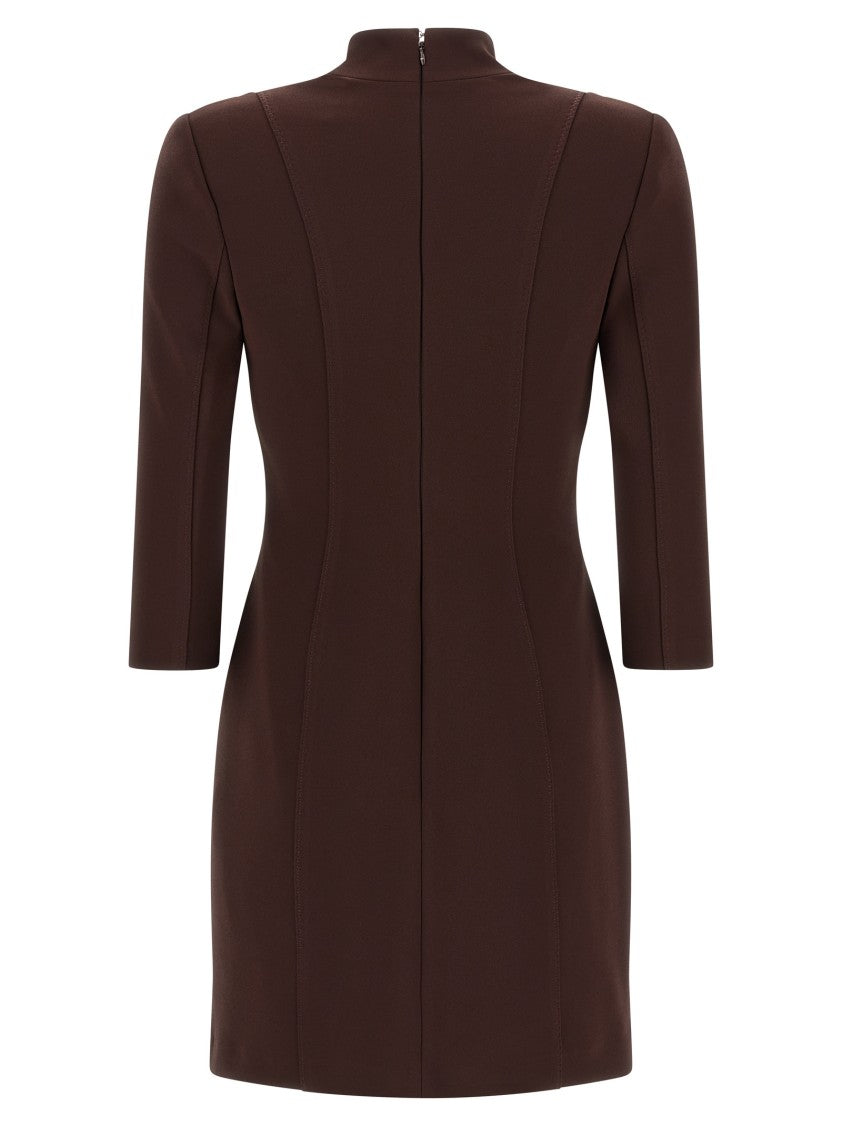 Elisabetta Franchi Logo Dress With Elastic Bands
