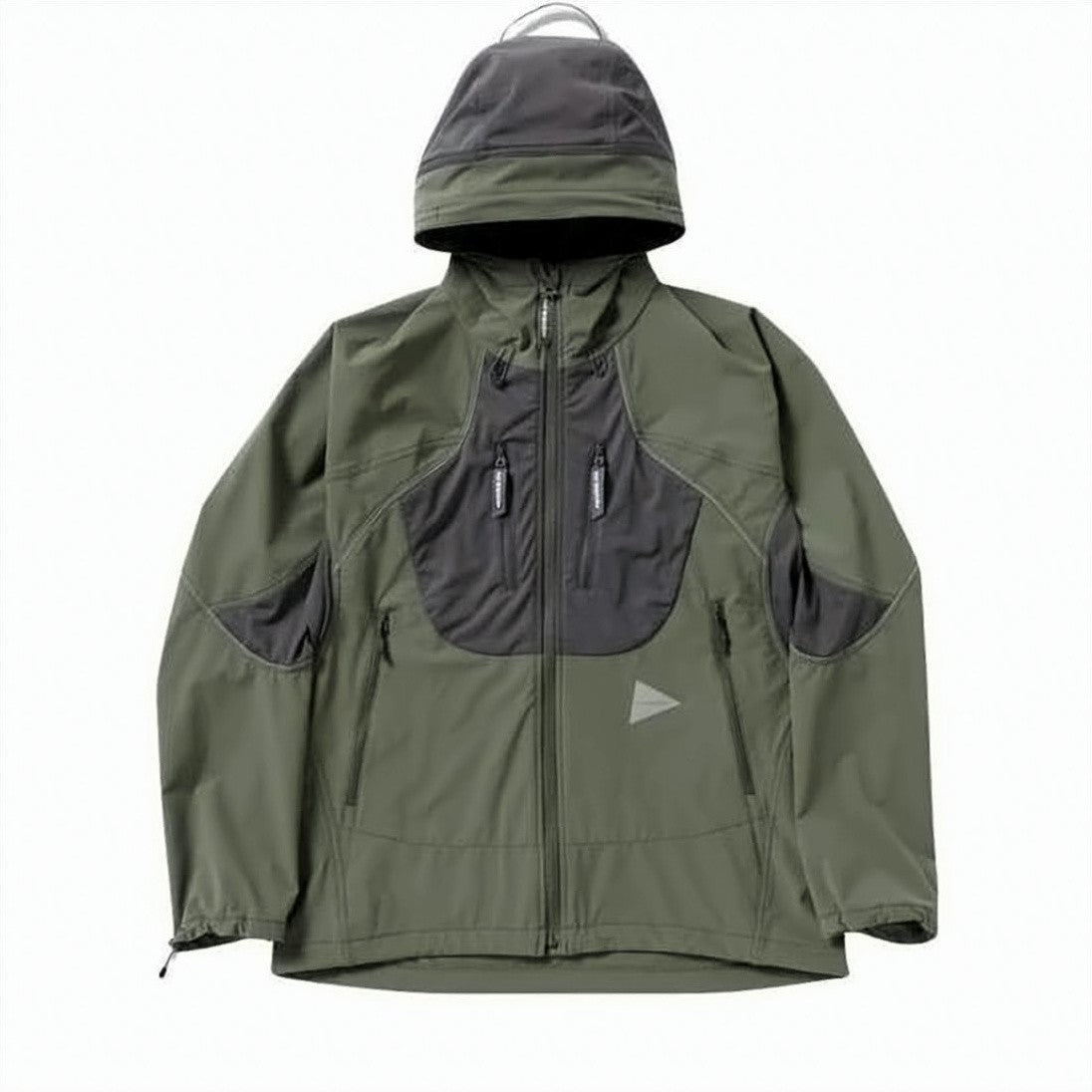 And Wander Olive Green Two-Tone Jacket