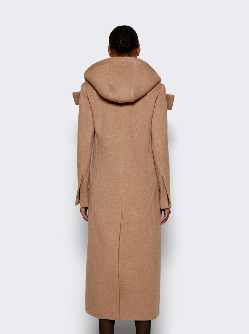 Proenza Schouler Reed Hooded Brushed Melange Wool Coat
