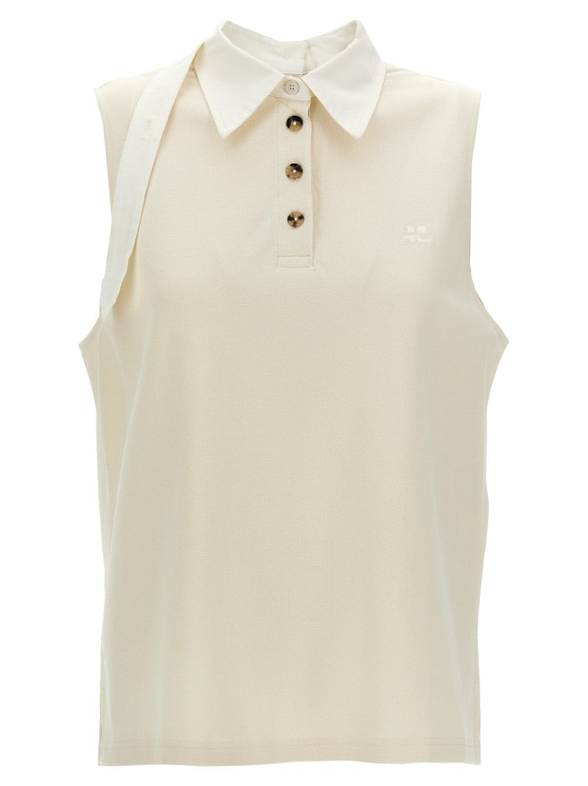 Courrèges Sangle Sleeveless' Polo Shirt