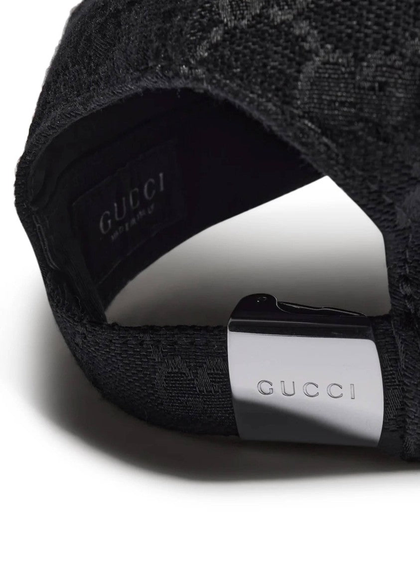 Gucci Black Hat Monogram Baseball Cap