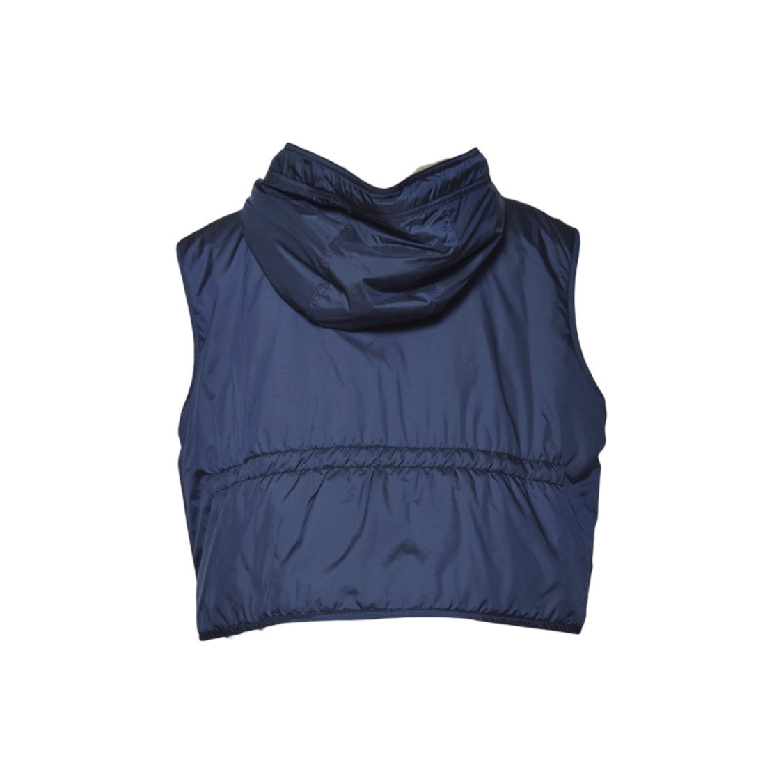Max Mara Cropped Hooded Vest With Shiny Exterior
