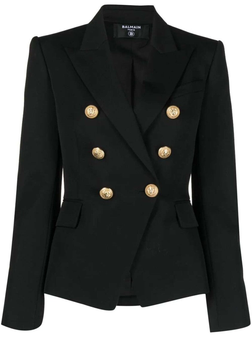 Balmain Double-Breasted Wool Blazer