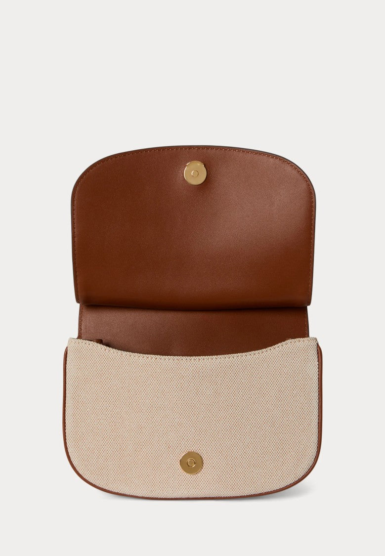 Lauren Ralph Lauren Structured Rectangular Shoulder Bag With Textured Fabric