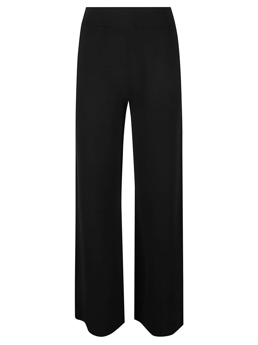 Max Mara Black Wide-Leg Pants With High Waistband And Clean Silhouette