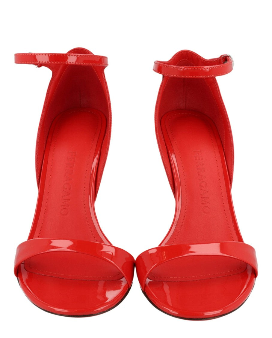 Ferragamo Vidette Patent Leather Wedge Sandals