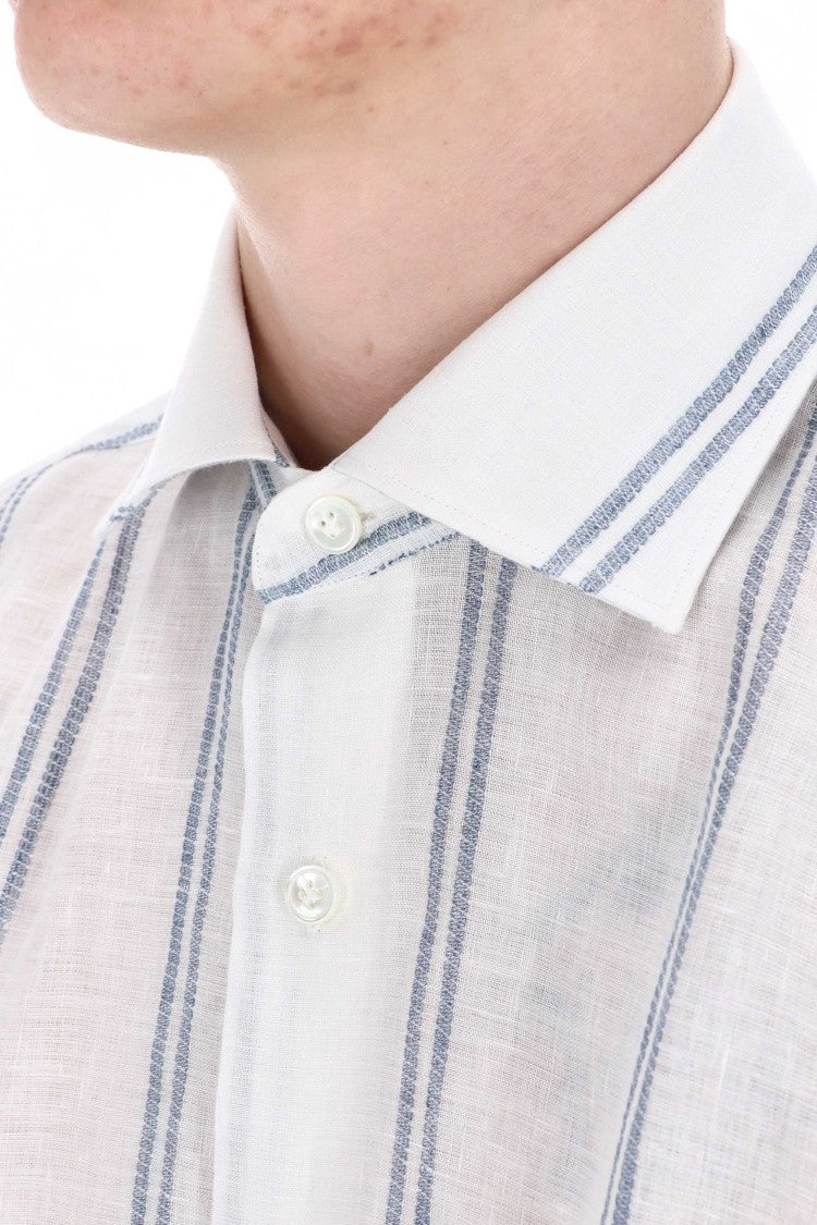 Eleventy Special Stripe Linen Shirt