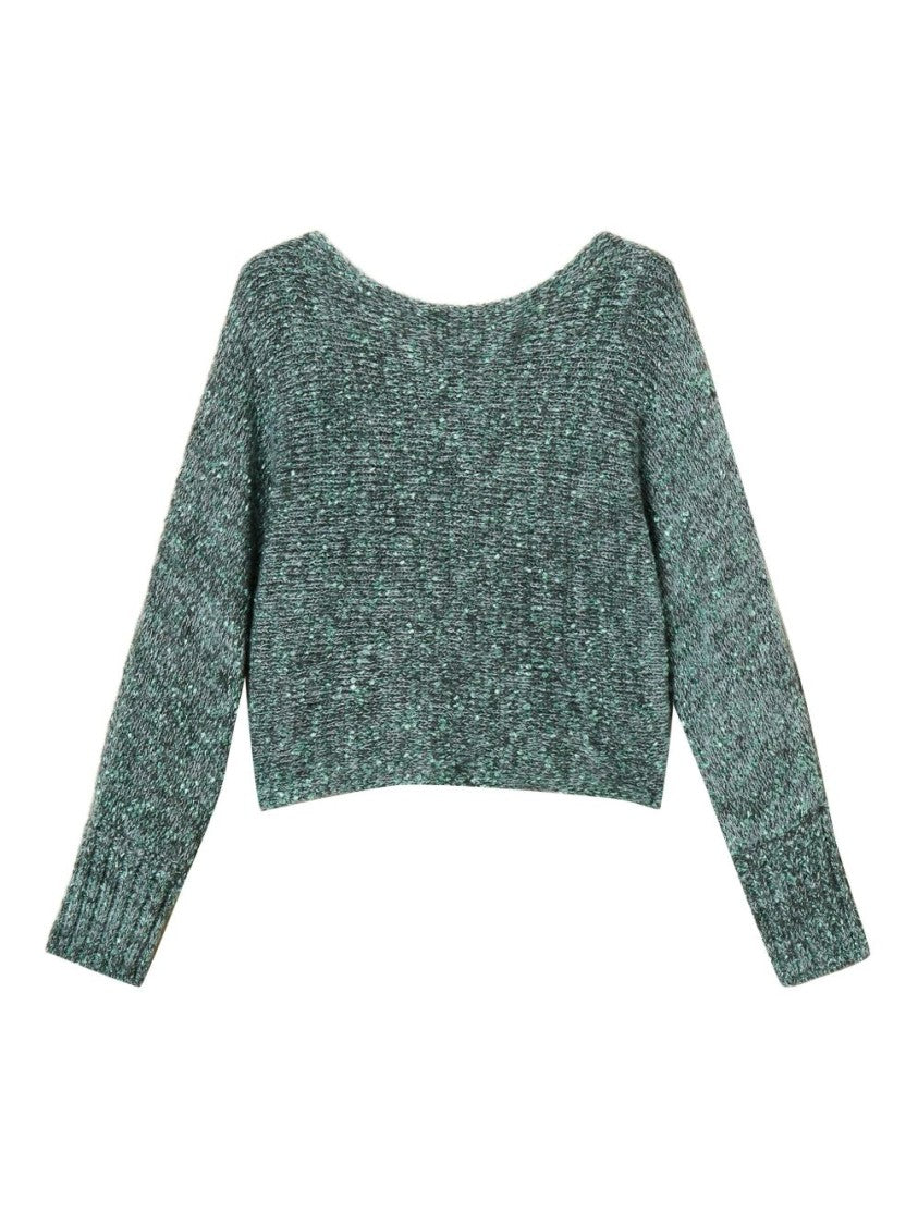 Twin-Set Cropped Knitted Sweater